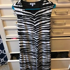 Zebra print shift dress